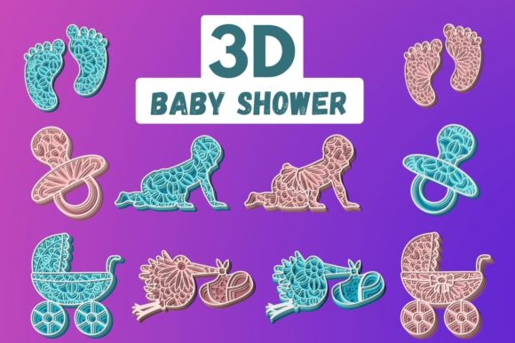 3D Baby Shower SVG Bundle: A Creative Toolkit for Modern Designers