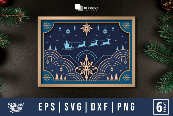 3D Geometry Christmas Scene SVG: A Creative and Practical Design Solution