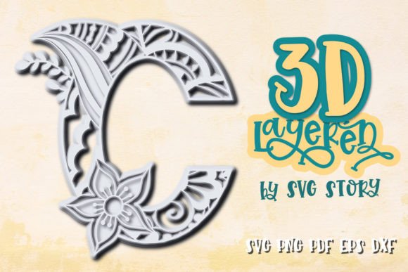 3D Layered Letter C: A Versatile Design for Creative Workflows