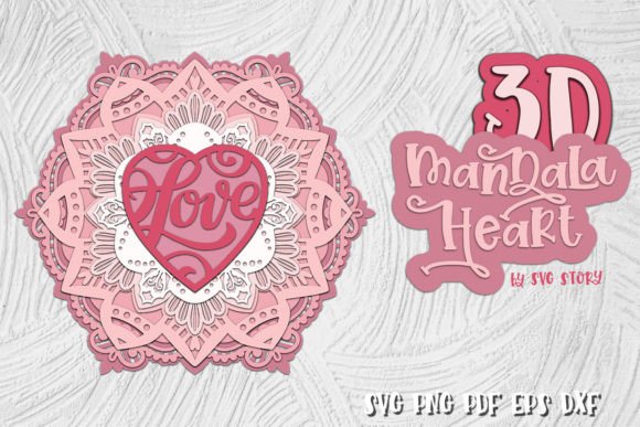 3D Layered Mandala Heart: A Creative and Practical Design for All