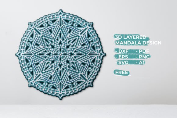 3D Mandala SVG Cut File Vol.13