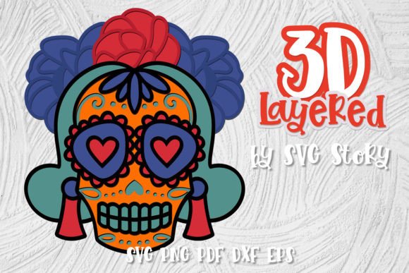 3d Skull Layered SVG Cinco De Mayo: A Versatile Design for Creative Projects