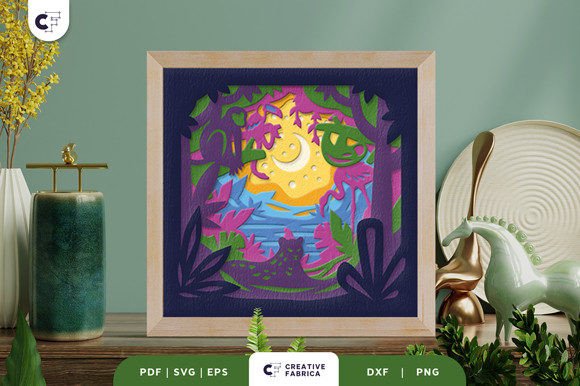 Animal in the Jungle 3D Shadow Box SVG: A Creative and Versatile Craft Project