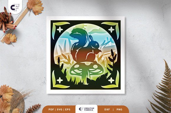 Autumn Squirrel 3D Shadow Box: A Creative Fall Project for Craft Enthusiasts