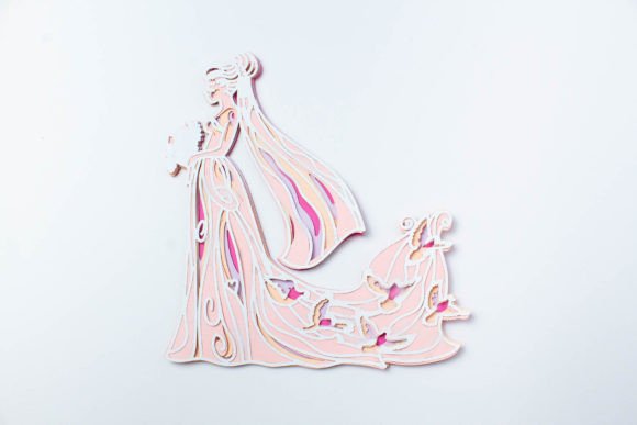 Bride with Doves Layered Design: A Unique Wedding and Home Decor Option