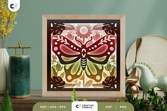 Butterfly 3D Shadow Box Paper Cut
