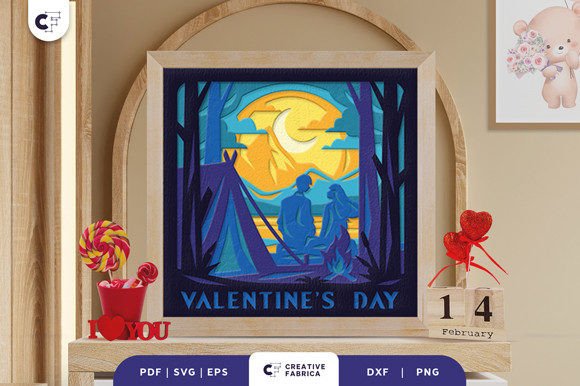 Camping Couple 3D Shadow Box Paper Cut: A Creative and Practical Craft for Modern Makers