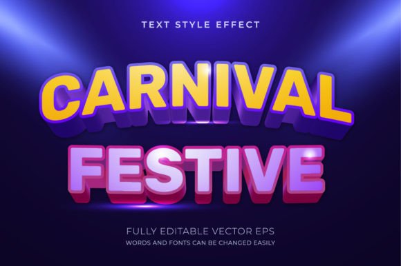 Carnival Festive 3D Editable Text Effect: A Powerful Tool for Creative Designers