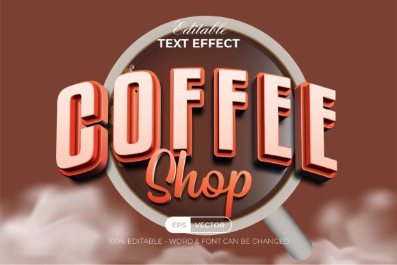 Coffee Shop Text Effect 3D Style