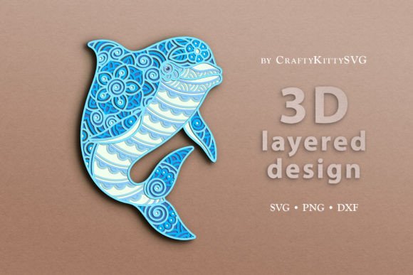 Dolphin 3D Layered SVG Cut File: A Versatile Digital Crafting Resource