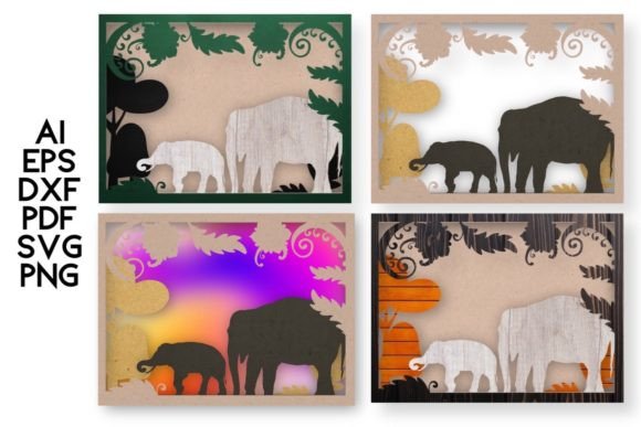 Elephants 3D Layered Craft SVG Cut File: A Creative Tool for Artists and Makers