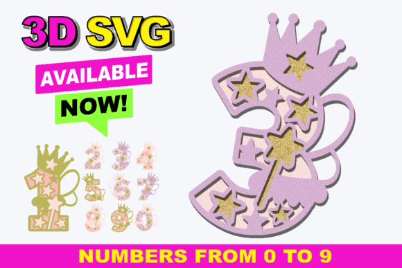 Fairy Numbers 3D SVG: A Versatile Digital Asset for Creative Projects
