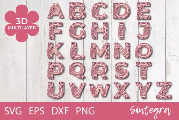 Floral Letters a-Z Mandala 3D Multilayer: A Versatile Tool for Creative Crafting