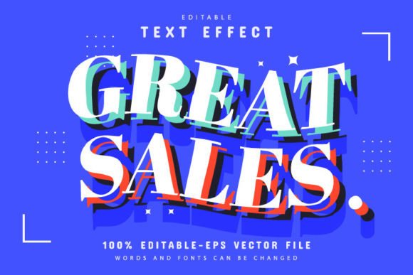 Great Sales Modern 3D Style Text Effect: A Versatile Vector Design for Creative Professionals