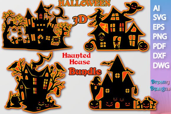 Halloween 3D Haunted House Bundle: A Spooky Solution for All Your Creative Needs