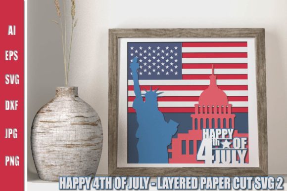 Happy 4th of July-3D Layer Paper Cut SVG: A Strategic Craft for Creative Expression