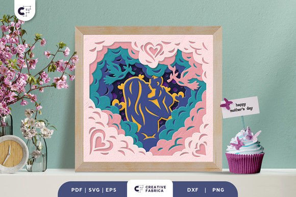 Mom with Baby 3D Layered Paper Cut SVG: A Creative and Meaningful Craft Project