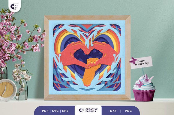 Mother’s and Baby Hand 3D Shadow Box SVG: A Creative and Meaningful Craft Project