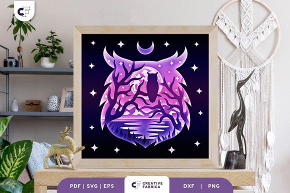 Owl on a Branch 3D Shadow Box SVG: A Creative Craft for All Skill Levels