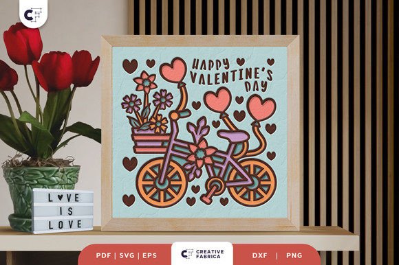 Valentine’s Day Bicycle 3D Shadow Box: A Creative Way to Celebrate Love